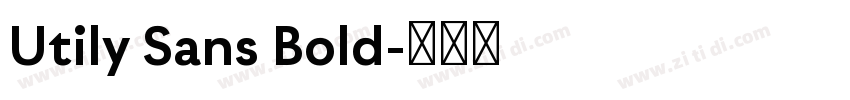 Utily Sans Bold字体转换